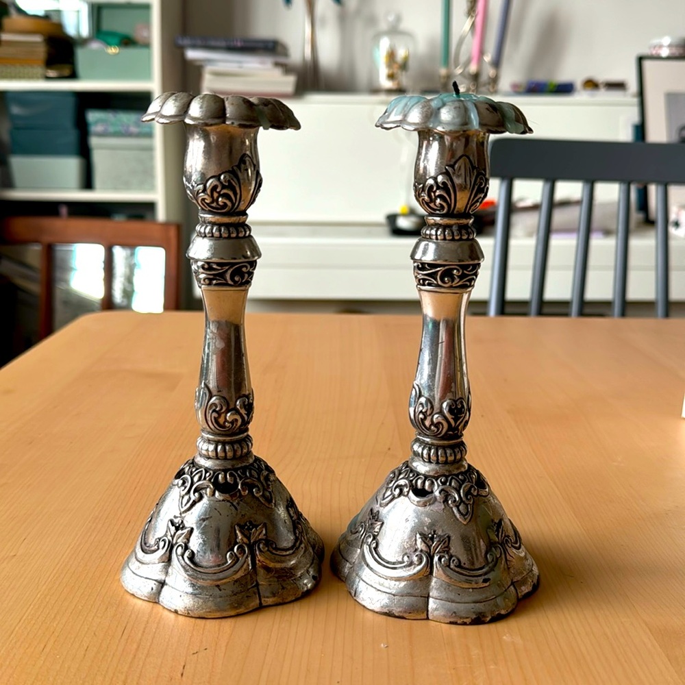 Pair of candle holders